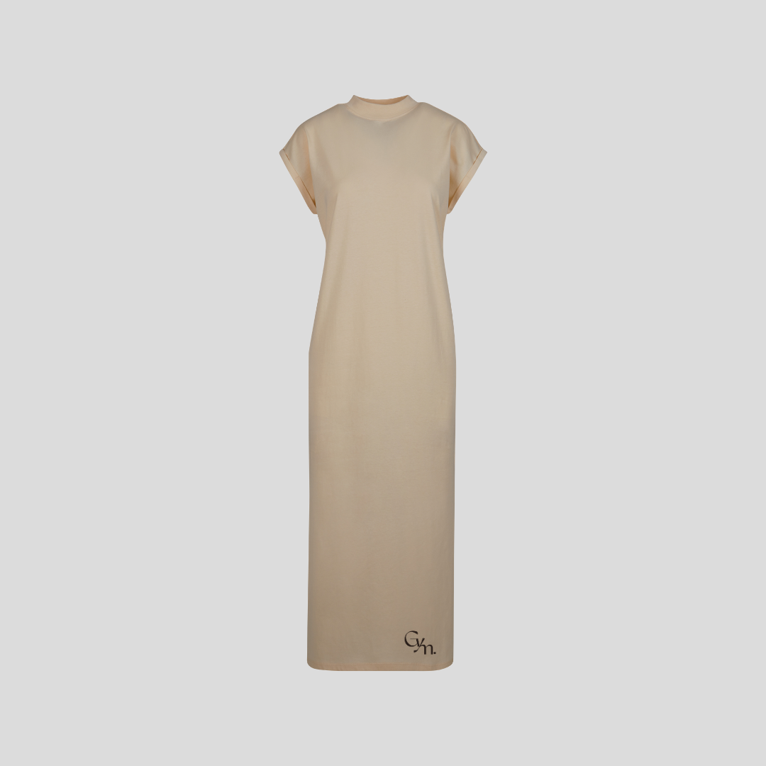 Go Yum Mum Extended Shoulder Midi Dress