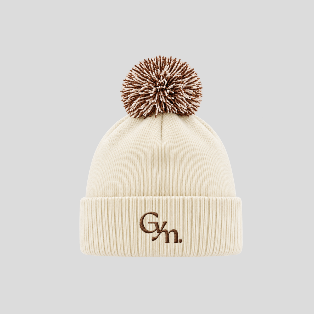 GYM Two-Tone Pom Pom Beanie