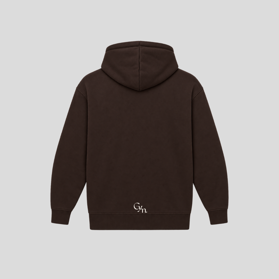 Go Yum Mum Recycled Cotton Hoodie - Chocolate