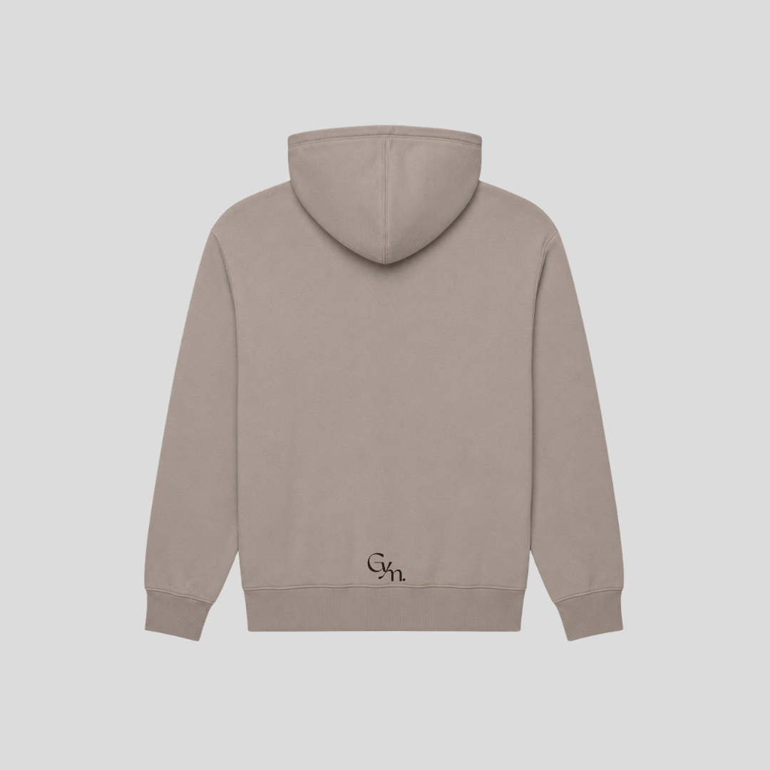 Go Yum Mum Recycled Cotton Hoodie - Stone
