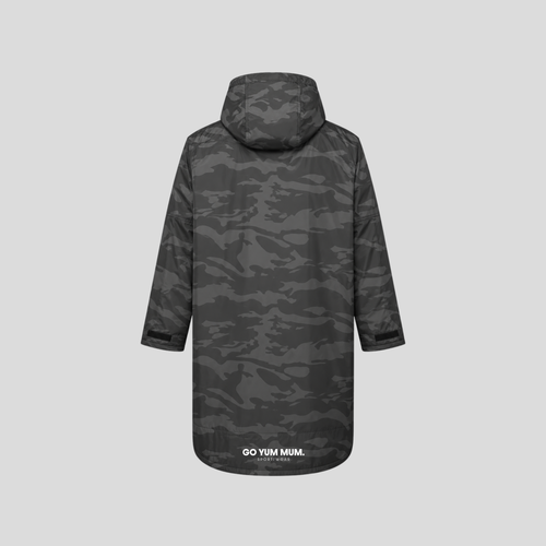 All-Seasons Waterproof Changing Robe - Black Camo/Cool Grey