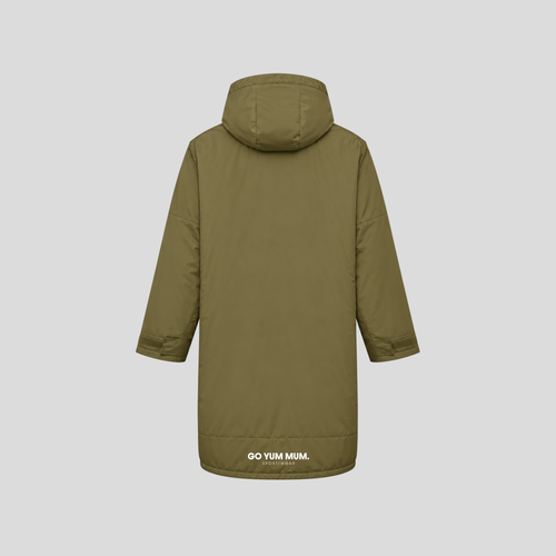 All-Seasons Waterproof Changing Robe - Olive/Natural