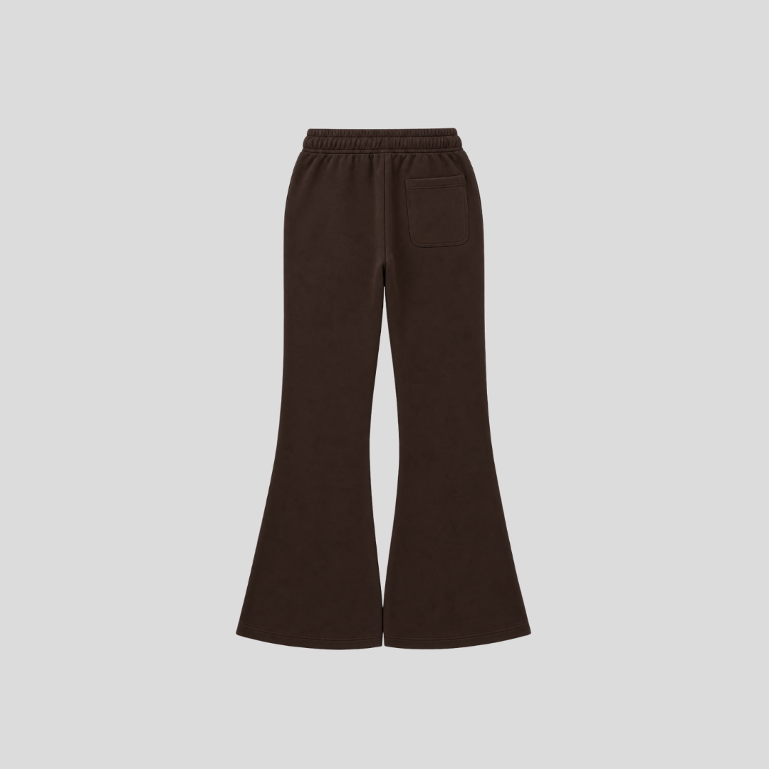 Go Yum Mum Wide Leg Joggers - Chocolate