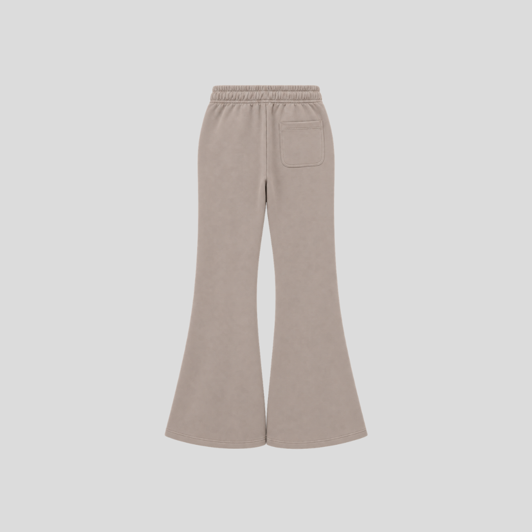 Go Yum Mum Wide Leg Joggers - Stone
