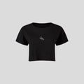 Go Yum Mum Cropped Cotton Top - Black