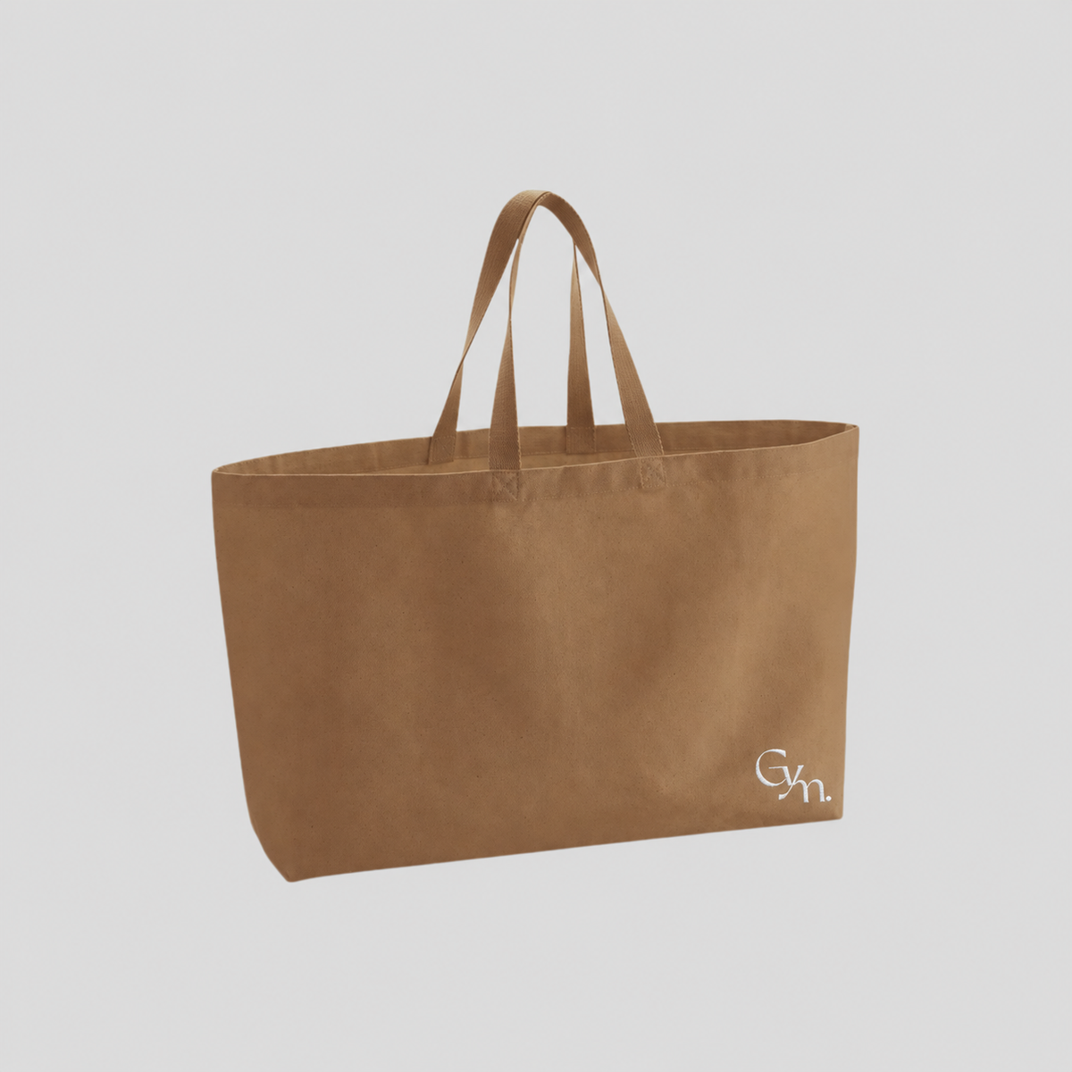Go Yum Mum Oversized Canvas Tote Bag - Caramel